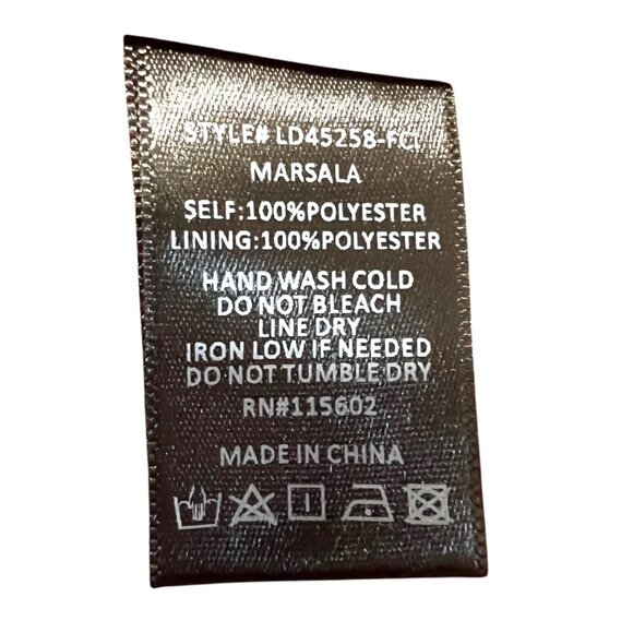 Floret Studios Polka Dot Ruffle Ruched V-Neck Mini Dress Marsala Red Size Small - Picture 10 of 11